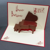 3D Pop Up Karte - Piano